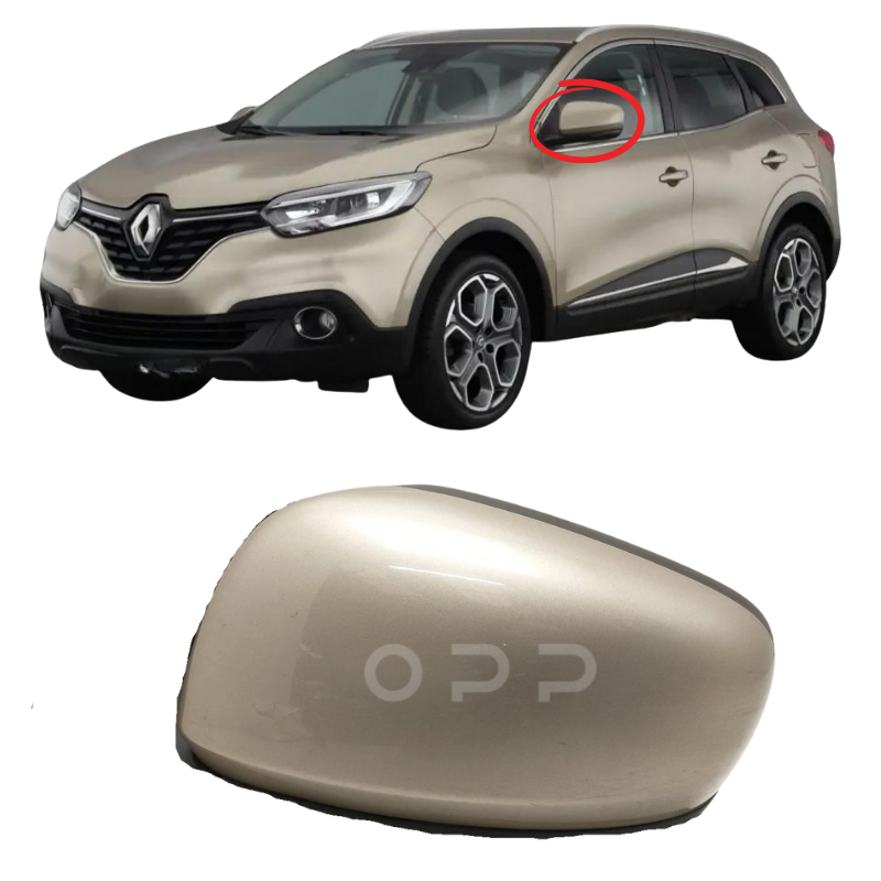 Renault Kadjar 2015-2023 Door Wing Mirror Cover Painted Dune Beige