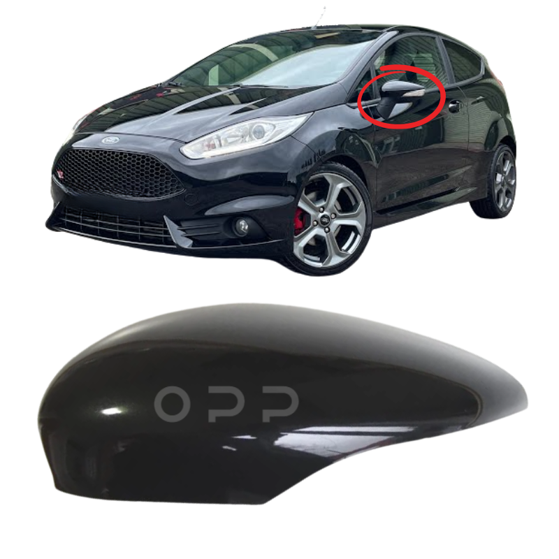 Ford Fiesta 2008-2017 Door Wing Mirror Cover Painted Panther Black