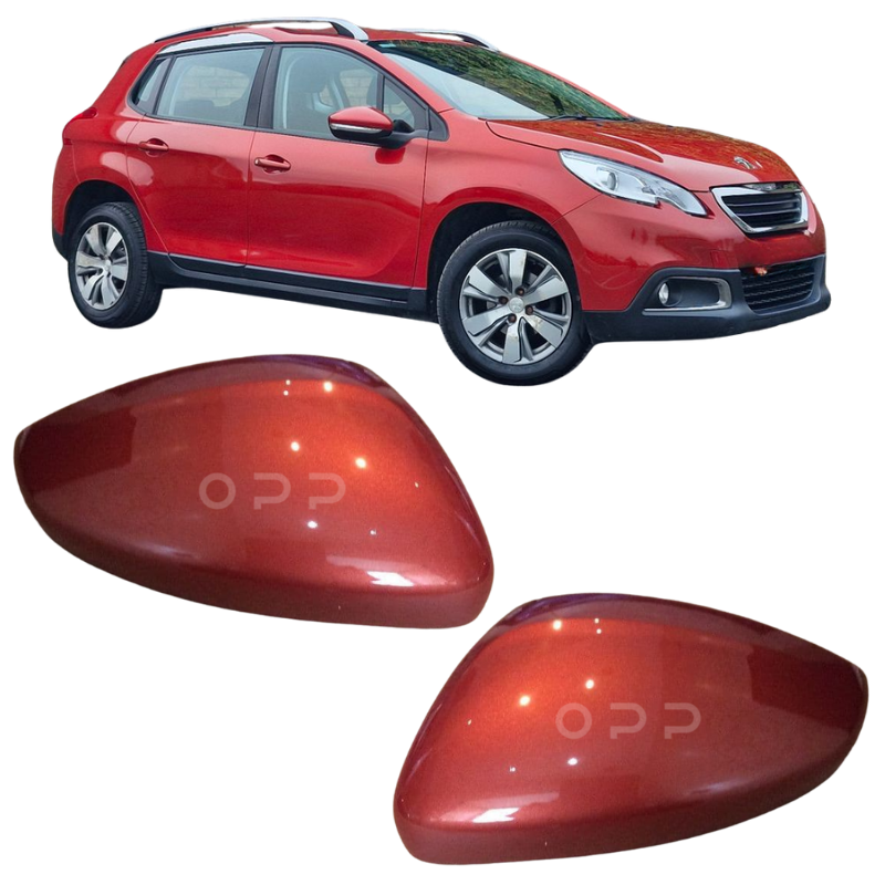 Peugeot 2008 2013-2019 Door Wing Mirror Cover Painted Rouge Tourmaline KHK