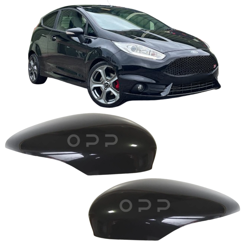 Ford Fiesta 2008-2017 Door Wing Mirror Cover Painted Panther Black