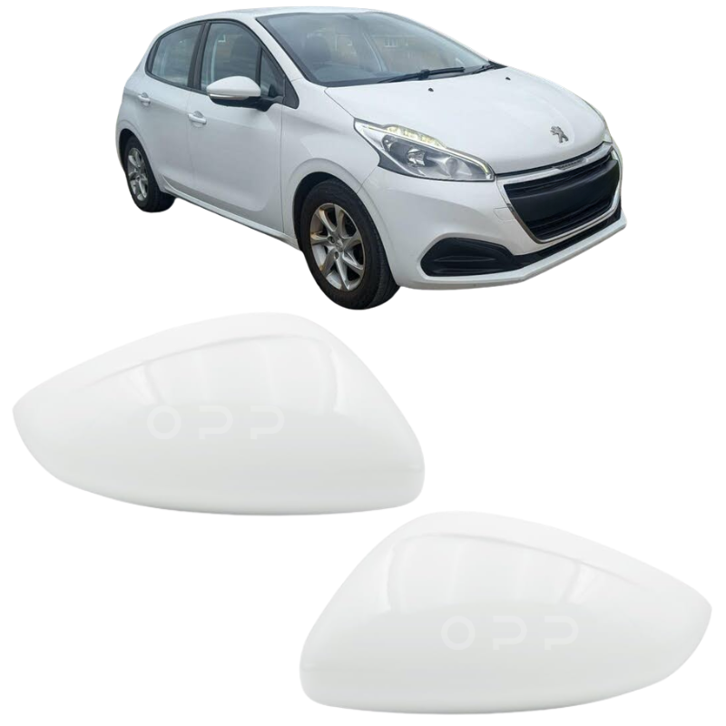 Peugeot 208 2012-2019 Door Wing Mirror Cover Painted Pearl White EFC