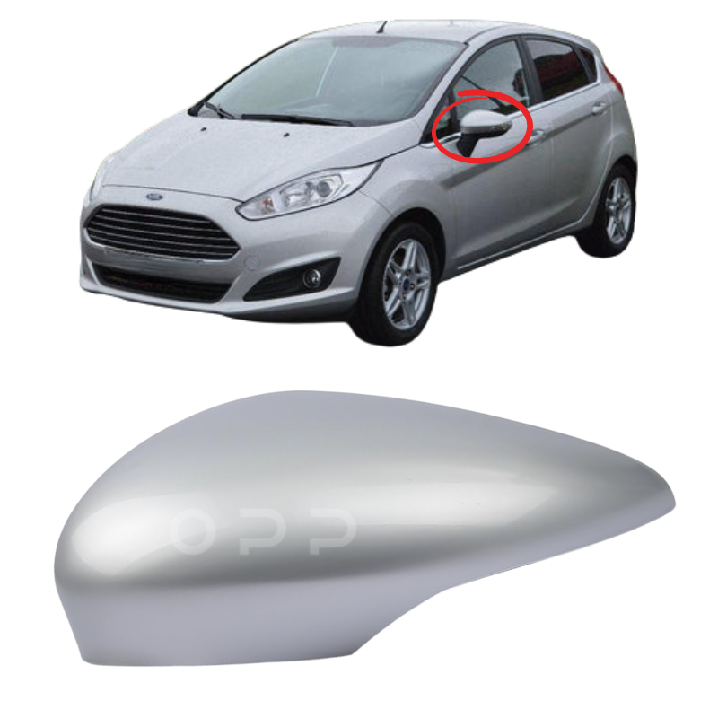 Ford Fiesta 2008-2017 Door Wing Mirror Cover Painted Moondust Silver