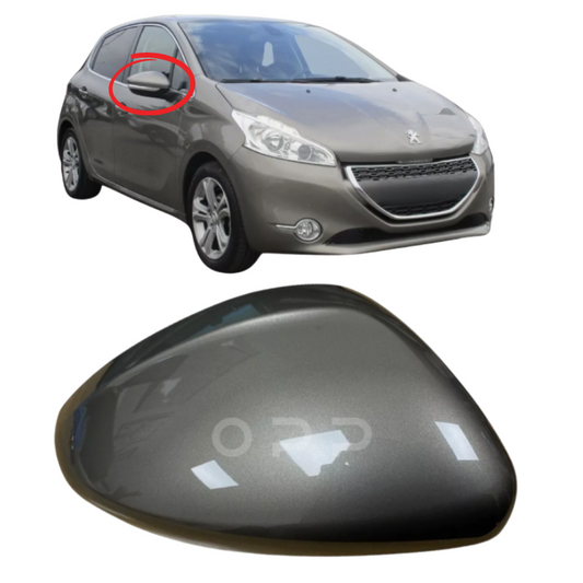 Peugeot 208 2012-2019 Door Wing Mirror Cover Painted Spirit Grey KCL