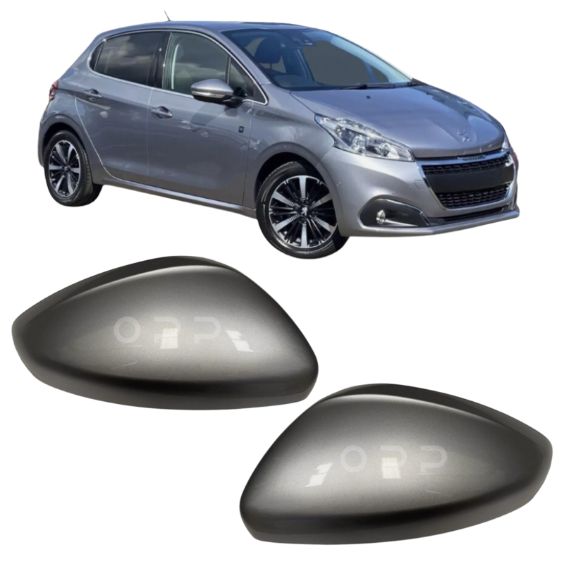 Peugeot 208 2012-2019 Door Wing Mirror Cover Painted Grey Aluminium EZR