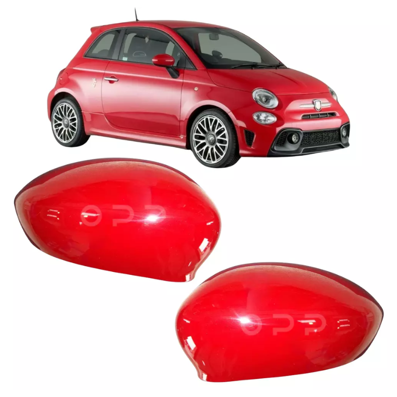 Fiat 500 2008-2023 Door Wing Mirror Cover Painted Rosso Red