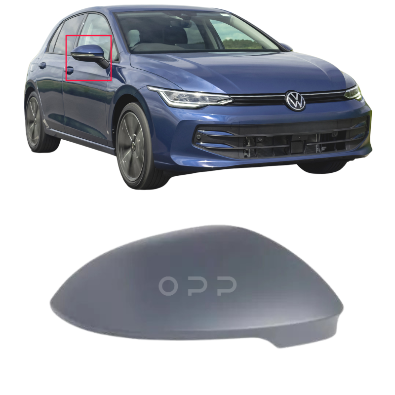 VW Golf MK8 2020- Door Wing Mirror Cover Painted