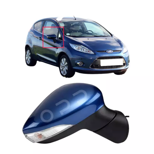 Ford Fiesta MK7 2008-2012 Door Wing Mirror Complete Painted Ocean Blue Electric