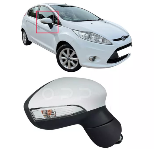 Ford Fiesta MK7 2008-2012 Door Wing Mirror Complete Painted Frozen White Electric
