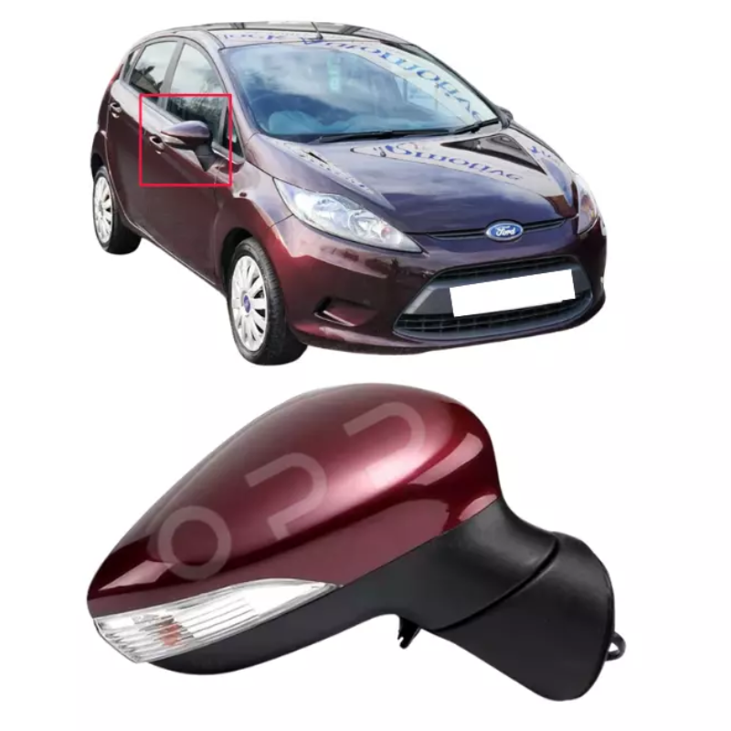 Ford Fiesta MK7 2008-2012 Door Wing Mirror Complete Painted Morello Purple Electric