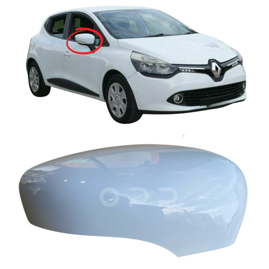Renault Clio 2012-2020 Door Wing Mirror Cover Painted White