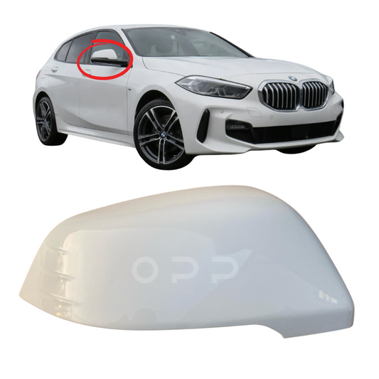 BMW 1 Series F40 2019- Door Wing Mirror Cover Painted Alpine White
