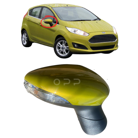 Ford Fiesta MK7 2013-2017 Wing Mirror Painted Mustard Olive Electric