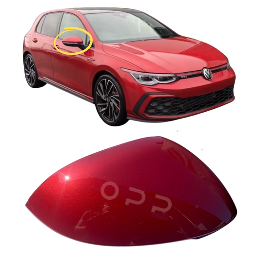 VW Golf MK8 2020- Door Wing Mirror Cover Painted Kings Red