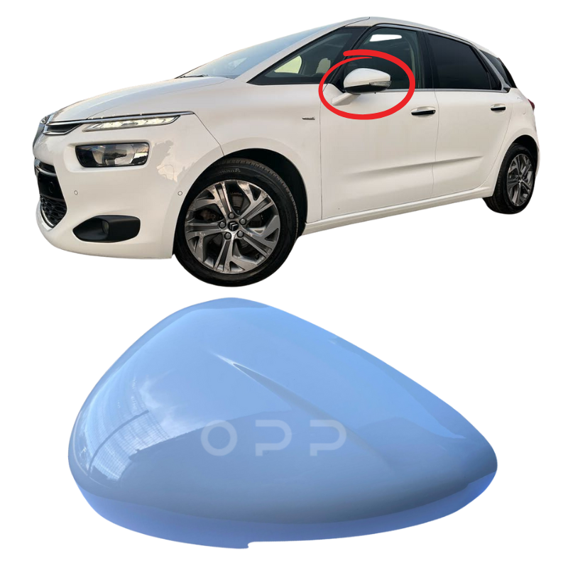 Citroen C4 Picasso 2013-2018 Door Wing Mirror Cover Painted Banguise White