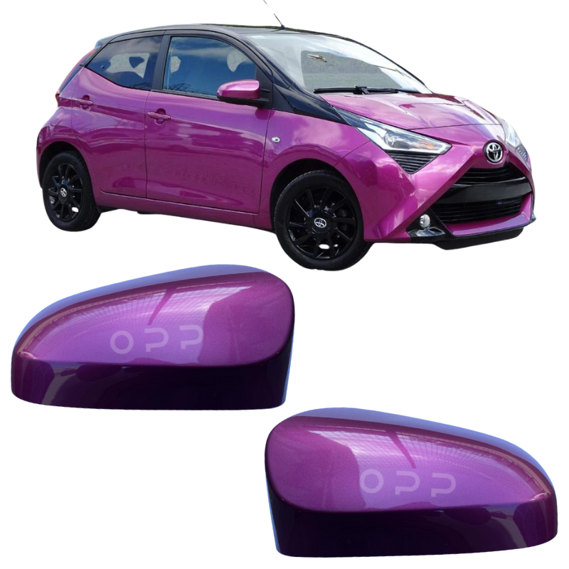 Toyota Aygo 2014-2022 Door Wing Mirror Cover Painted Reddish Purple