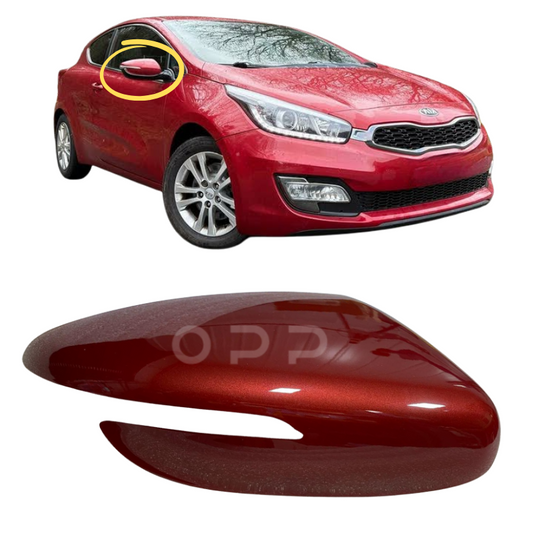 Kia Ceed 2012-2018 Door Wing Mirror Cover Painted Red