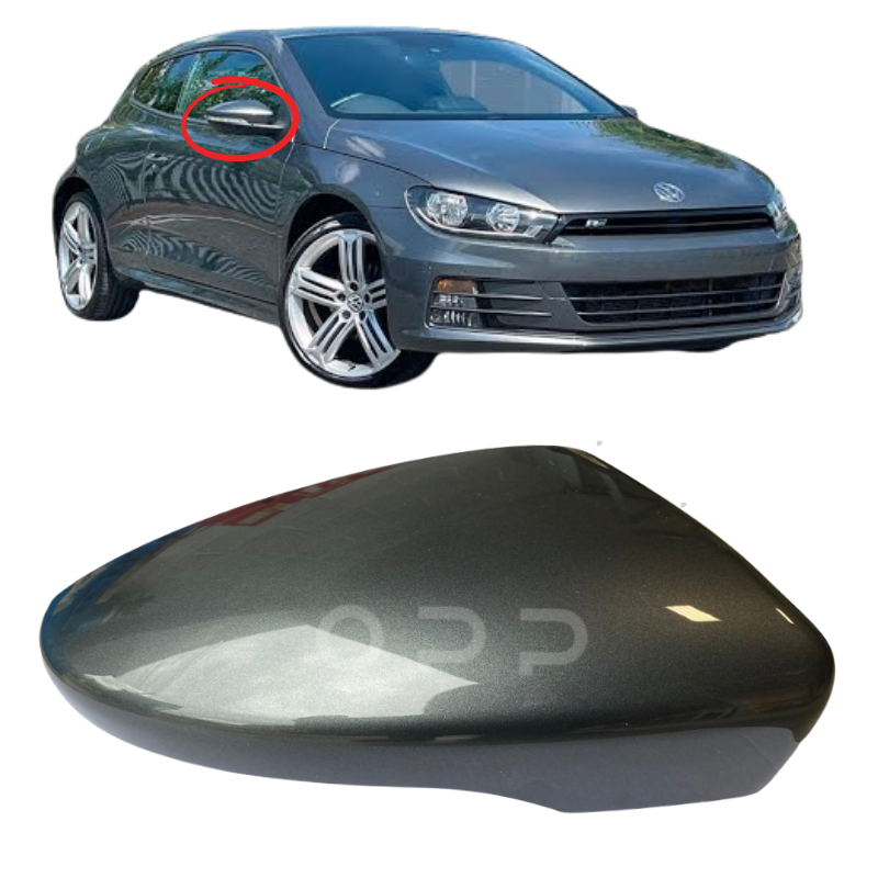 VW Scirocco 2008-2017 Door Wing Mirror Cover Painted Indium Grey