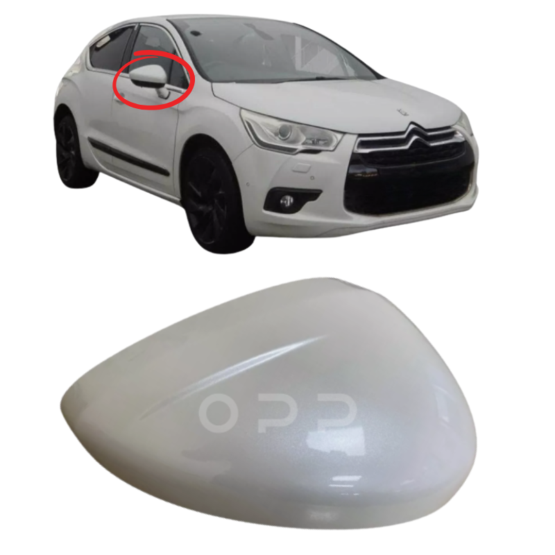 Citroen DS4 2011-2018 Door Wing Mirror Cover Painted White Pearl