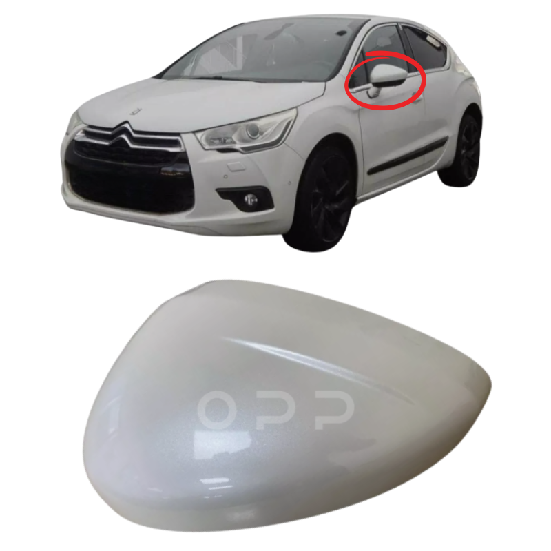 Citroen DS4 2011-2018 Door Wing Mirror Cover Painted White Pearl