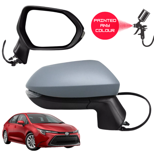 Toyota Corolla 2019-2023 Door Wing Mirror Complete Painted Electric