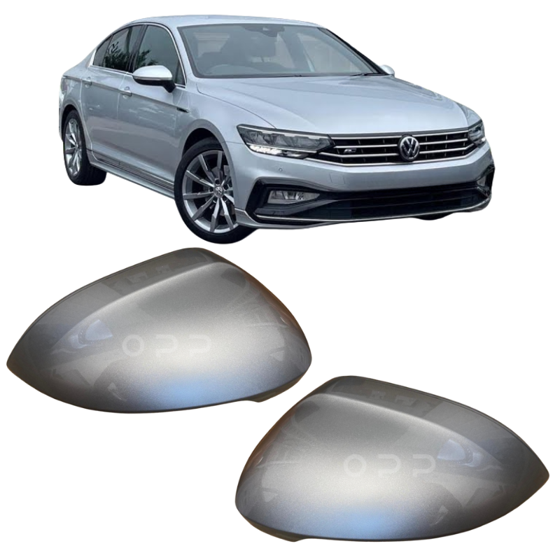 VW Passat MK7 B8 2015- Door Wing Mirror Cover Painted Reflex Silver LA7W