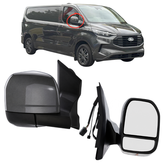 Ford Transit Custom 2023- Door Wing Mirror Complete Painted Magnetic Grey Power-Fold