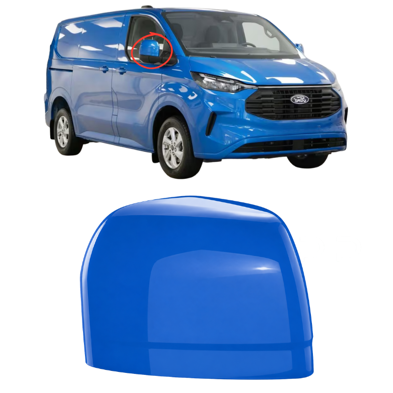 Ford Transit Custom 2023- Door Wing Mirror Cover Painted Digital Aqua Blue