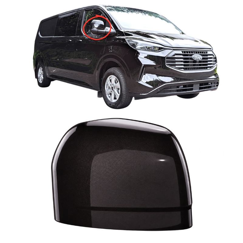 Ford Transit Custom 2023- Door Wing Mirror Cover Painted Agate Black