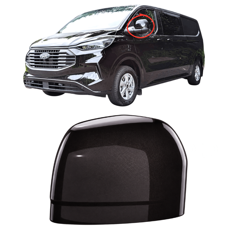 Ford Transit Custom 2023- Door Wing Mirror Cover Painted Agate Black