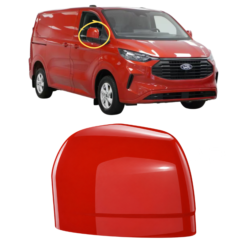 Ford Transit Custom 2023- Door Wing Mirror Cover Painted Artisan Red