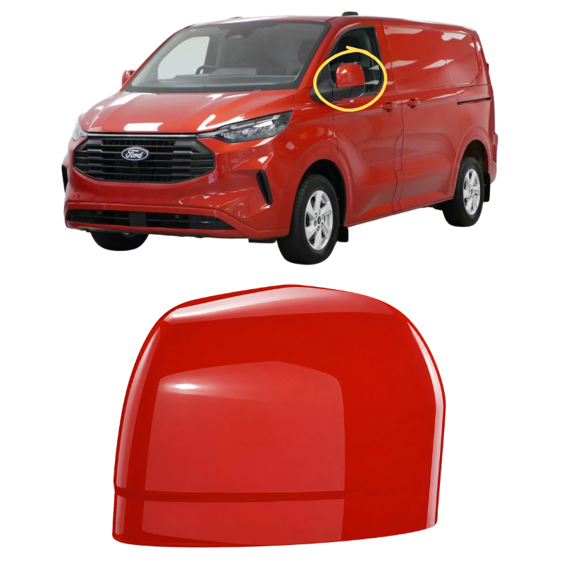 Ford Transit Custom 2023- Door Wing Mirror Cover Painted Artisan Red