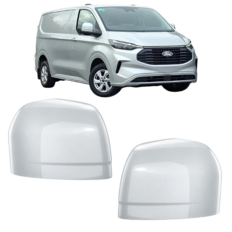 Ford Transit Custom 2023- Door Wing Mirror Cover Painted Moondust Silver