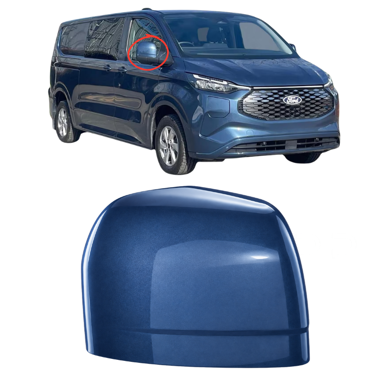Ford Transit Custom 2023- Door Wing Mirror Cover Painted Blue Metallic