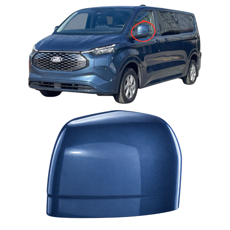 Ford Transit Custom 2023- Door Wing Mirror Cover Painted Blue Metallic