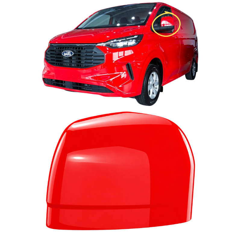 Ford Transit Custom 2023- Door Wing Mirror Cover Painted Race Red