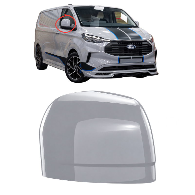 Ford Transit Custom 2023- Door Wing Mirror Cover Painted Grey Matter