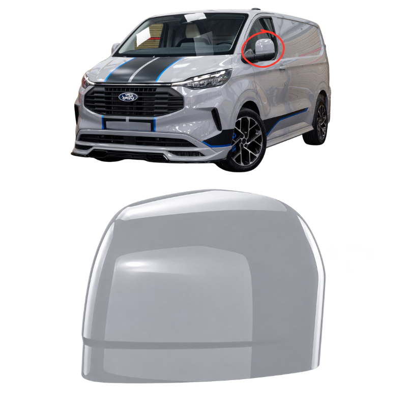 Ford Transit Custom 2023- Door Wing Mirror Cover Painted Grey Matter