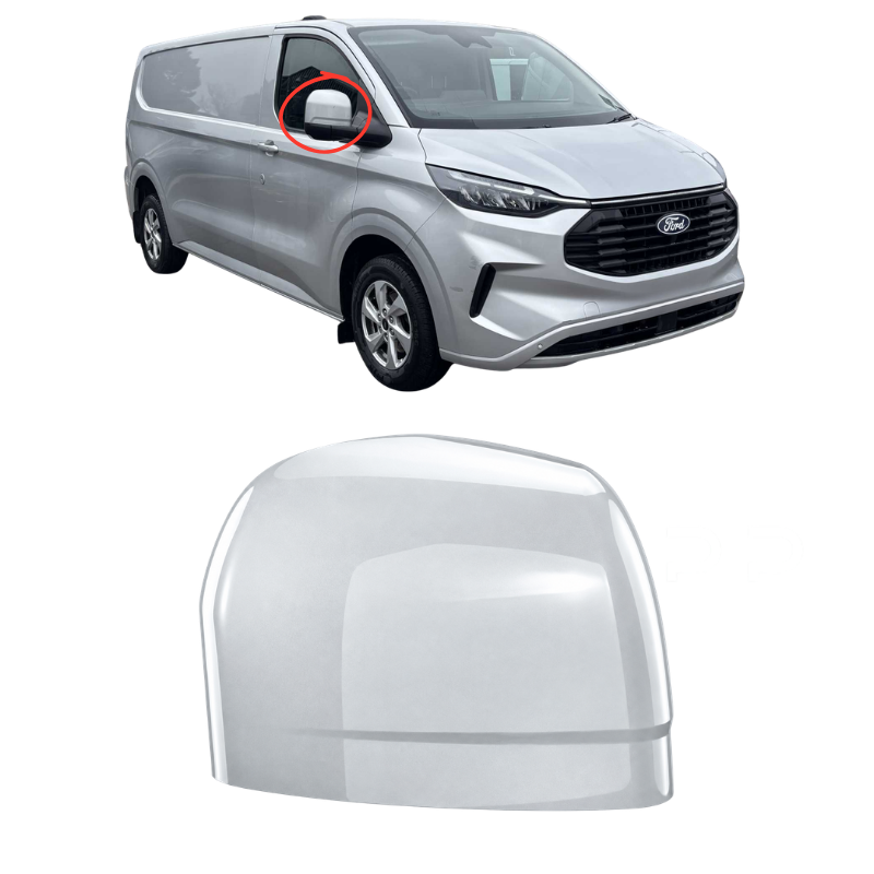 Ford Transit Custom 2023- Door Wing Mirror Cover Painted Moondust Silver