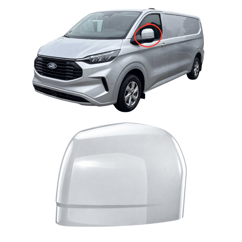 Ford Transit Custom 2023- Door Wing Mirror Cover Painted Moondust Silver