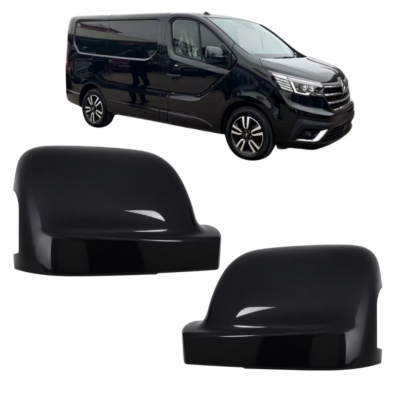 Renault Trafic 2021- Door Wing Mirror Cover Painted Black