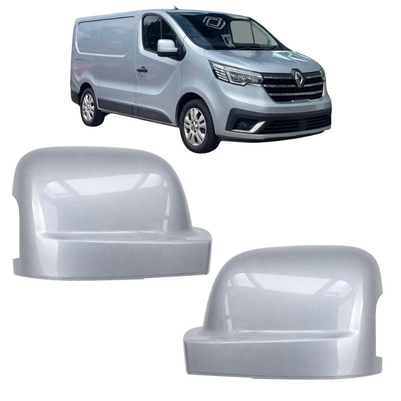 Renault Trafic 2021- Door Wing Mirror Cover Painted Silver