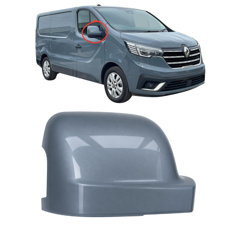 Renault Trafic 2021- Door Wing Mirror Cover Painted Urban Grey