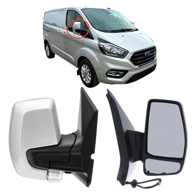 Ford Transit Custom 2012-2019 Door Wing Mirror Complete Painted Silver Electric