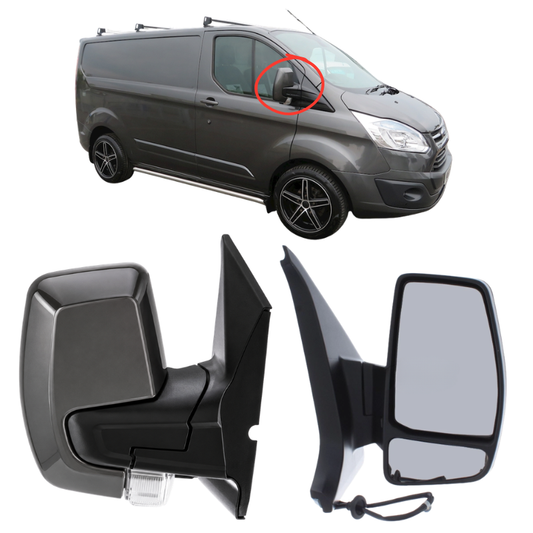 Ford Transit Custom 2012-2019 Door Wing Mirror Complete Painted Magnetic Grey Electric