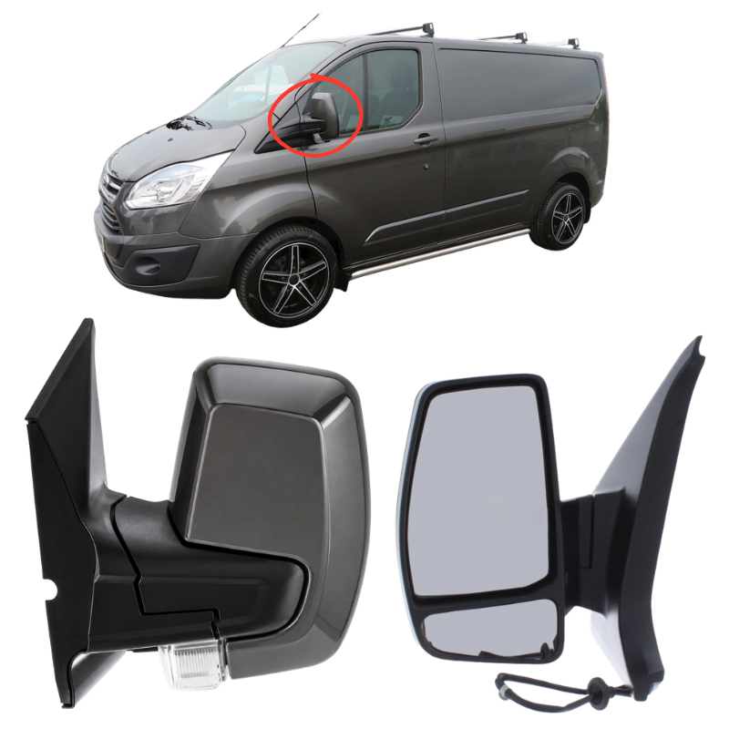 Ford Transit Custom 2012-2019 Door Wing Mirror Complete Painted Magnetic Grey Electric