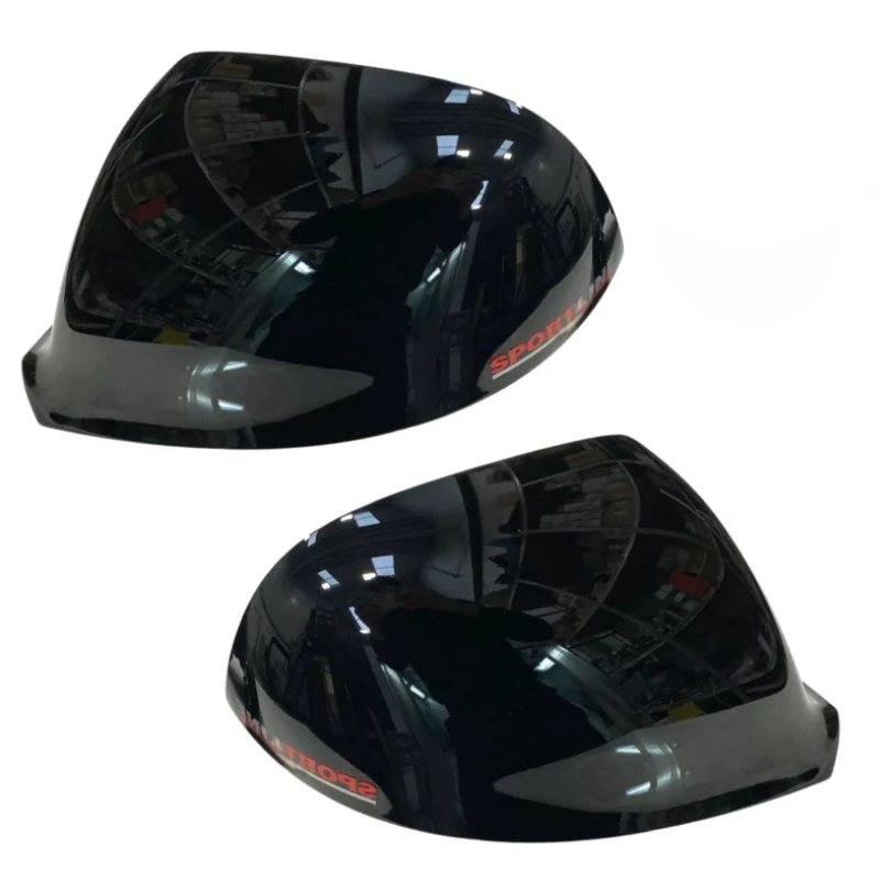 VW T5 T5.1 T6 T6.1 Transporter 2010-2024 Door Wing Mirror Cover Painted Gloss Black With Sportline