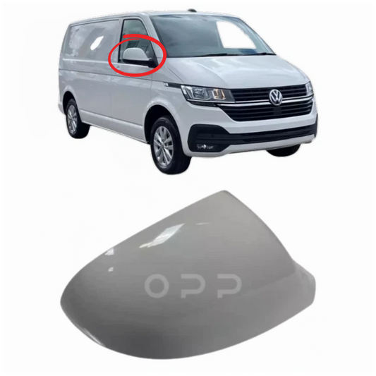 VW T6.1 Transporter 2020-2024 Door Wing Mirror Cover Painted Candy White LB9A