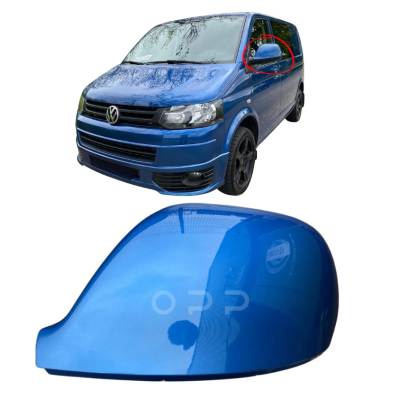 VW T5.1 Transporter 2010-2015 Door Wing Mirror Cover Painted Olympic Blue