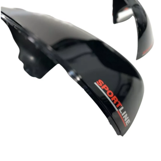 VW T5 T5.1 T6 T6.1 Transporter 2010-2024 Door Wing Mirror Cover Painted Gloss Black With Sportline