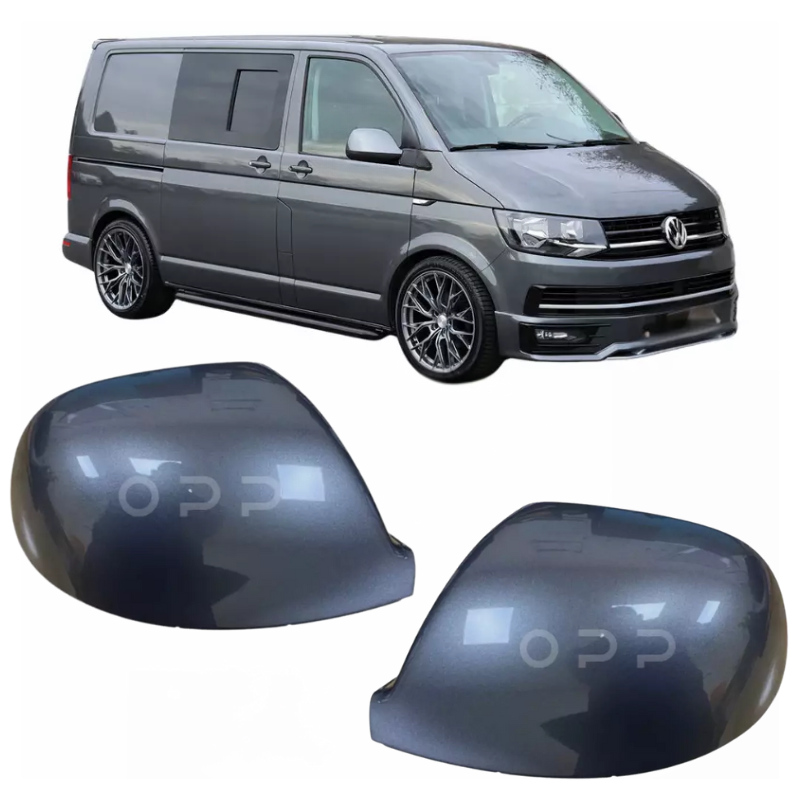VW T6 T6.1 Transporter 2015-2024 Door Wing Mirror Cover Painted Indium Grey LR7H